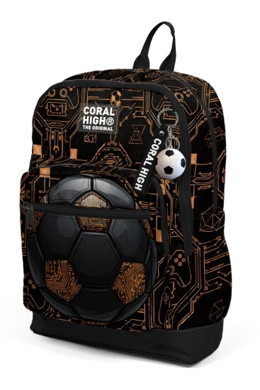 Coral High Kids Futbol Desenli Okul Sırt Çantası 33217 - 6