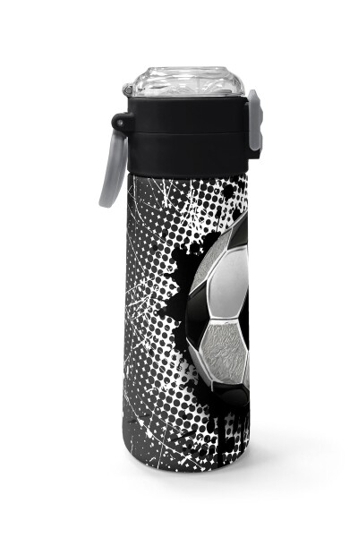 Coral High Kids Futbol Desenli Pipetli ve Direkt İçim Çelik Termos 500 ml 31816 - 2