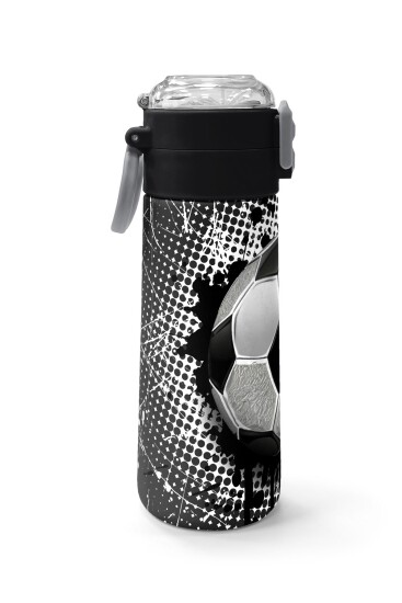 Coral High Kids Futbol Desenli Pipetli ve Direkt İçim Çelik Termos 500 ml 31816 - 2