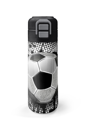 Coral High Kids Futbol Desenli Pipetli ve Direkt İçim Çelik Termos 500 ml 31816 - 4