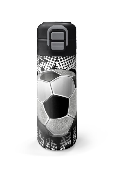 Coral High Kids Futbol Desenli Pipetli ve Direkt İçim Çelik Termos 500 ml 31816 - 4