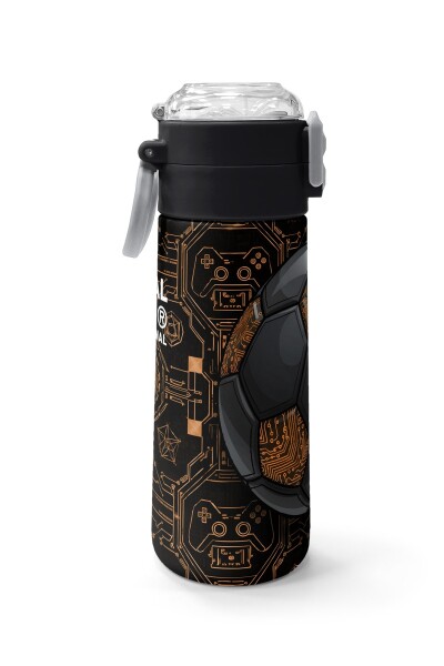 Coral High Kids Futbol Desenli Pipetli ve Direkt İçim Çelik Termos 500 ml 38117 - 2