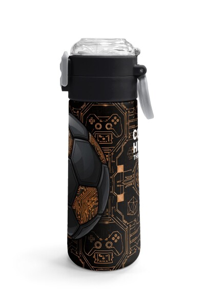 Coral High Kids Futbol Desenli Pipetli ve Direkt İçim Çelik Termos 500 ml 38117 - 3