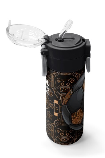 Coral High Kids Futbol Desenli Pipetli ve Direkt İçim Çelik Termos 500 ml 38117 - 5