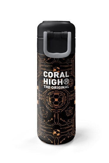 Coral High Kids Futbol Desenli Pipetli ve Direkt İçim Çelik Termos 500 ml 38117 - 7