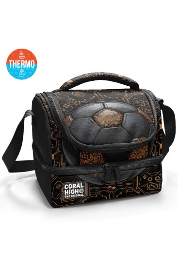 Coral High Kids Futbol Desenli Thermo İki Katlı Beslenme Çantası 37208 - Coral High