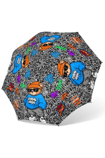 Coral High Kids Grafiti Ayıcık Desenli Çocuk Şemsiyesi 36115 - 3