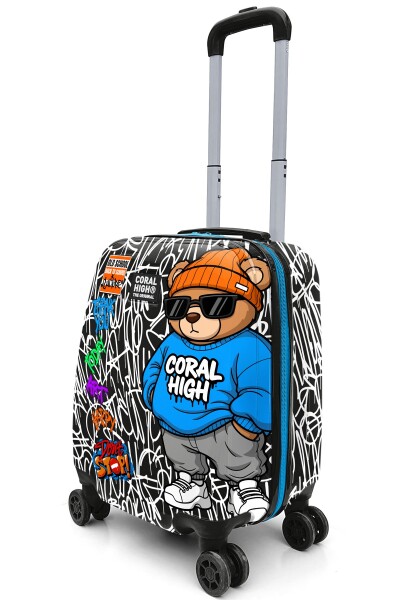 Coral High Kids Grafiti Ayıcık Desenli Çocuk Valizi 16698 - 2