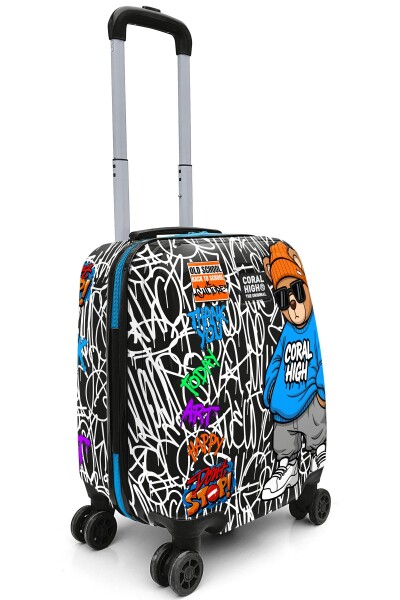 Coral High Kids Grafiti Ayıcık Desenli Çocuk Valizi 16698 - 6