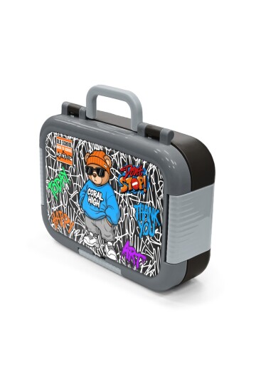Coral High Kids Grafiti Ayıcık Desenli Paslanmaz Çelik Beslenme Kabı 39150 - 4