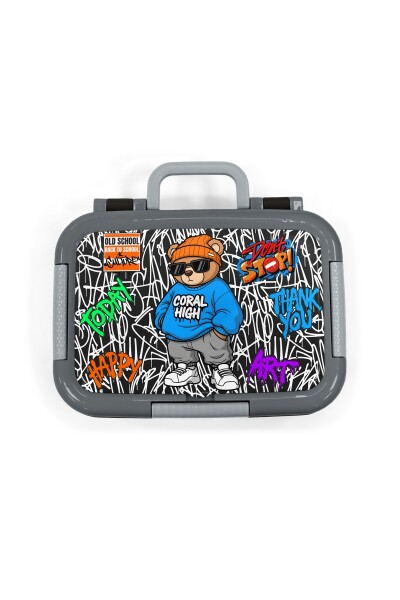Coral High Kids Grafiti Ayıcık Desenli Paslanmaz Çelik Beslenme Kabı 39150 - 5