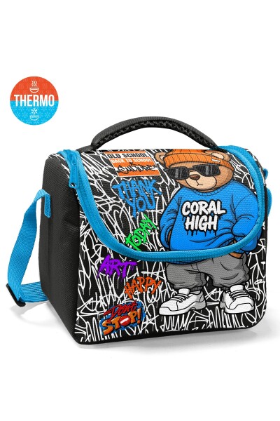 Coral High Kids Grafiti Ayıcık Desenli Thermo Beslenme Çantası 37150 - 1