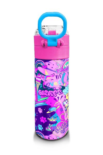 Coral High Kids Grafiti Desenli Pipetli ve Direkt İçim Çelik Termos 500 ml 31961 - 3