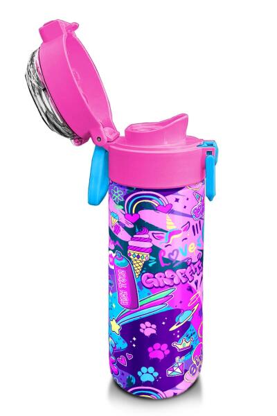 Coral High Kids Grafiti Desenli Pipetli ve Direkt İçim Çelik Termos 500 ml 31961 - 6
