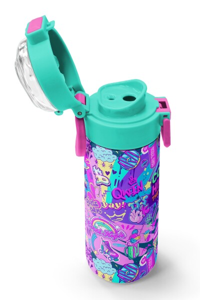 Coral High Kids Grafiti Desenli Pipetli ve Direkt İçim Çelik Termos 500 ml 31961 - 6