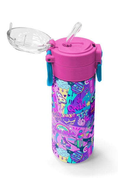 Coral High Kids Grafiti Desenli Pipetli ve Direkt İçim Çelik Termos 500 ml 31961 - 5