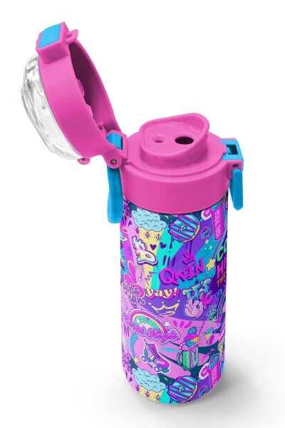 Coral High Kids Grafiti Desenli Pipetli ve Direkt İçim Çelik Termos 500 ml 31961 - 6
