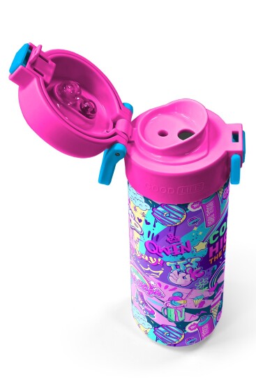 Coral High Kids Grafiti Desenli Pipetli ve Direkt İçim Çelik Termos 500 ml 31961 - 3