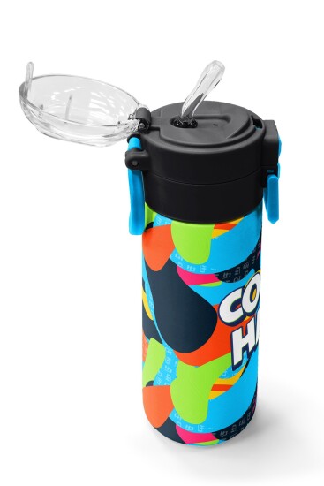 Coral High Kids Grafiti Desenli Pipetli ve Direkt İçim Çelik Termos 500 ml 31993 - 5