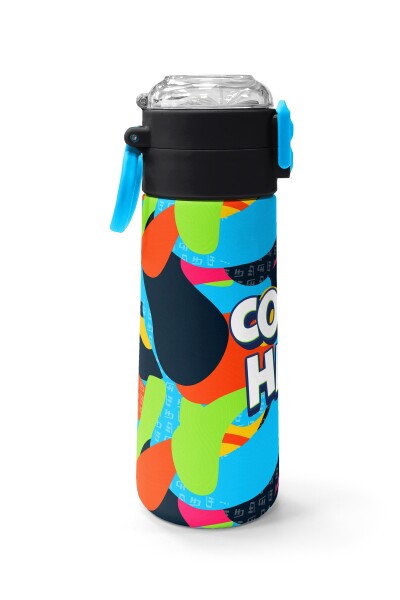 Coral High Kids Grafiti Desenli Pipetli ve Direkt İçim Çelik Termos 500 ml 31993 - 2