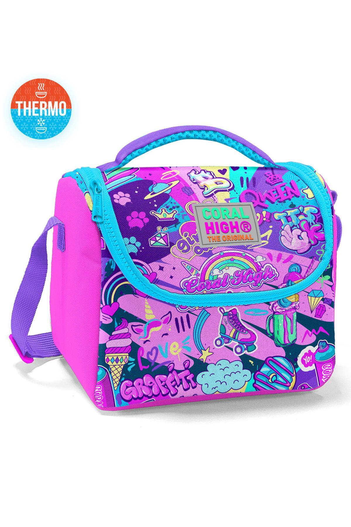 Coral High Kids  Grafiti Desenli Thermo Beslenme Çantası 11760