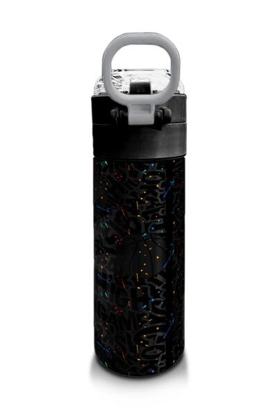 Coral High Kids Gri Basketbol Desenli Pipetli ve Direkt İçim Çelik Termos 500 ml 31856 - 3