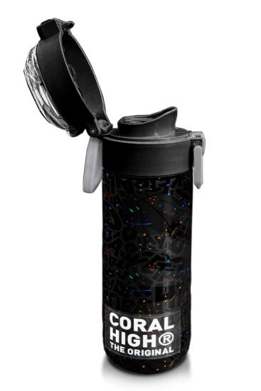 Coral High Kids Gri Basketbol Desenli Pipetli ve Direkt İçim Çelik Termos 500 ml 31856 - 6