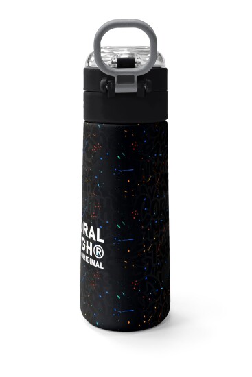 Coral High Kids Gri Basketbol Desenli Pipetli ve Direkt İçim Çelik Termos 500 ml 31856 - 4