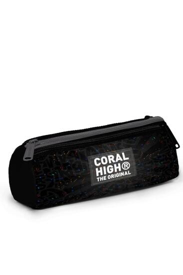 Coral High Kids Gri Basketbol Desenli Üç Bölmeli Kalem Çantası 11170 - 3