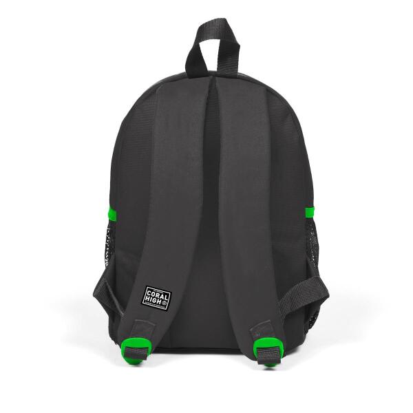 Minik Yuva Sırt Çantası Koyu Gri Dama Desenli İki Bölmeli 23515 - 3