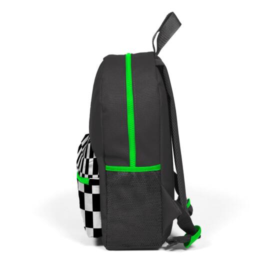 Minik Yuva Sırt Çantası Koyu Gri Dama Desenli İki Bölmeli 23515 - 6