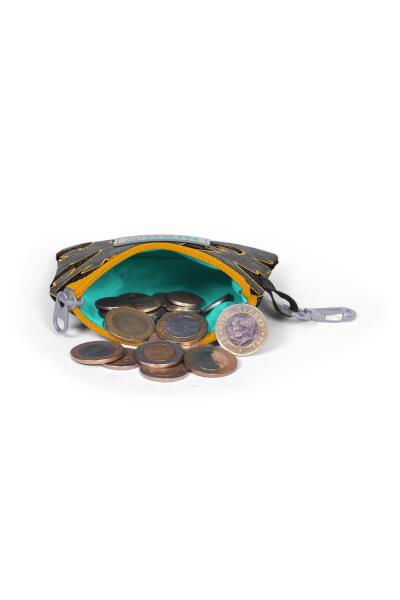 Coral High Kids Koyu Gri Hardal Yarasa Desenli Bozuk Para Çantası 21821 - 4