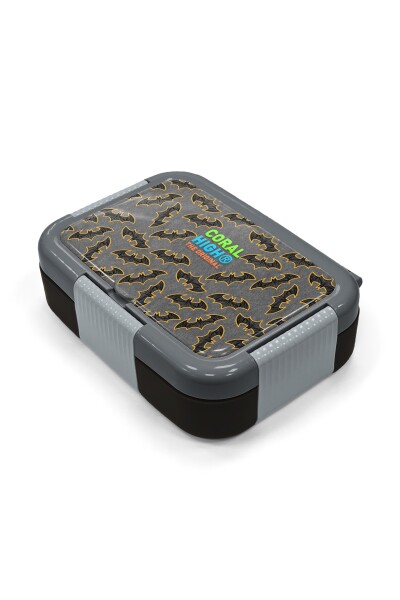 Coral High Kids Gri Hardal Yarasa Desenli Paslanmaz Çelik Beslenme Kabı 39238 - 2