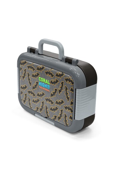 Coral High Kids Gri Hardal Yarasa Desenli Paslanmaz Çelik Beslenme Kabı 39238 - 4