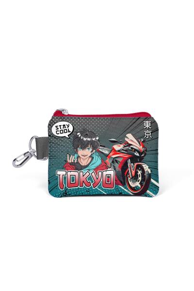 Coral High Kids Gri Nefti Anime Motorsiklet Desenli Bozuk Para Çantası 21893 - 1