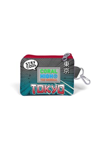 Coral High Kids Gri Nefti Anime Motorsiklet Desenli Bozuk Para Çantası 21893 - 2