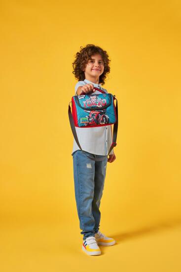 Coral High Kids Gri Nefti Anime Motorsiklet Thermo Beslenme Çantası 11764 - 2