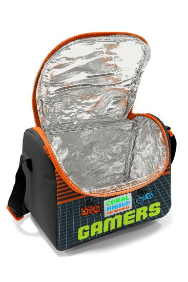 Coral High Kids Gri Turuncu Gamer Desenli Thermo Beslenme Çantası 11746 - 5