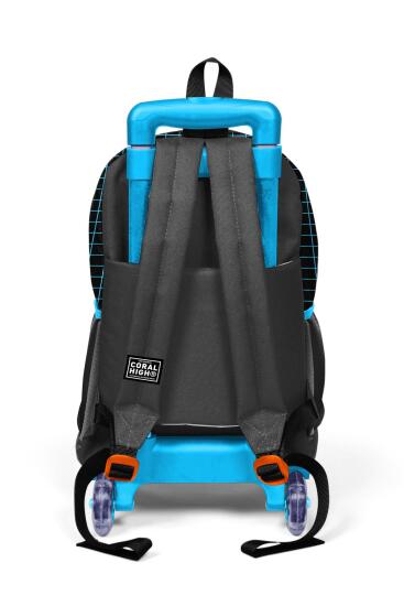 Coral High Kids Gri Turuncu Gamer Desenli Üç Bölmeli Çekçekli Okul Sırt Çantası 23946 - 4