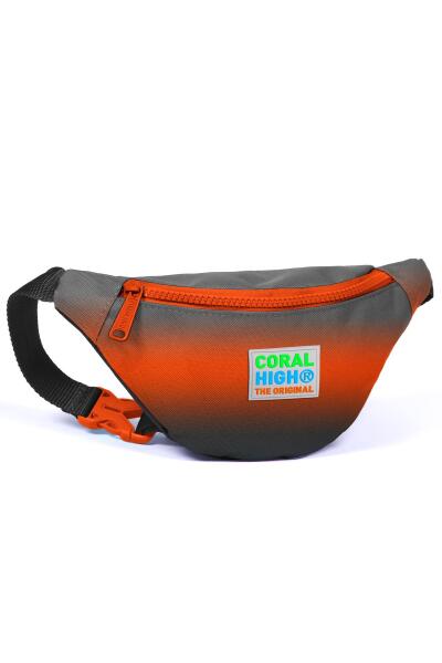 Coral High Kids Gri Turuncu Renk Geçişli Bel Çantası 12620 - 1