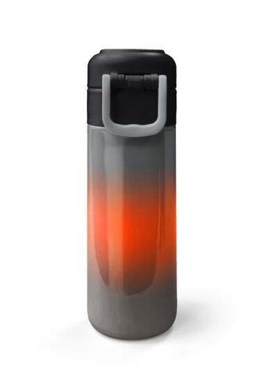 Coral High Kids Gri Turuncu Renk Geçişli Pipetli ve Direkt İçim Çelik Termos 500 ml 31949 - 7