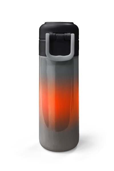 Coral High Kids Gri Turuncu Renk Geçişli Pipetli ve Direkt İçim Çelik Termos 500 ml 31949 - 7