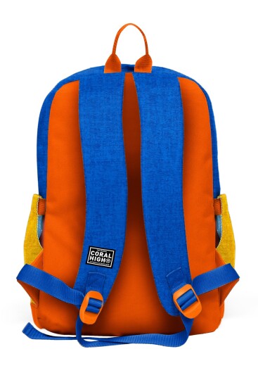 Coral High Kids Gri Turuncu Renkli Okul Sırt Çantası 33221 - 2