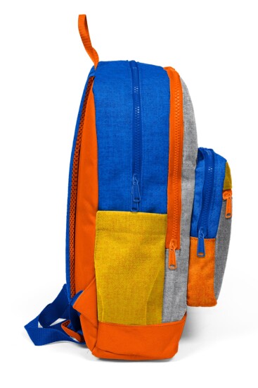 Coral High Kids Gri Turuncu Renkli Okul Sırt Çantası 33221 - 5