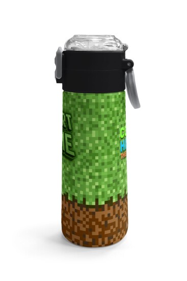 Coral High Kids High Craft Desenli Pipetli ve Direkt İçim Çelik Termos 500 ml 31992 - 3