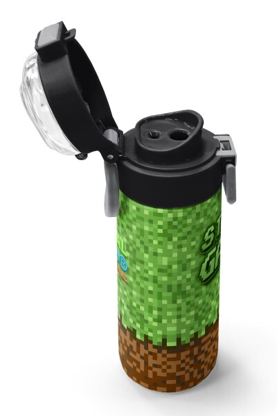 Coral High Kids High Craft Desenli Pipetli ve Direkt İçim Çelik Termos 500 ml 31992 - 6