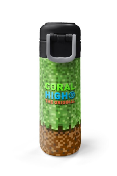 Coral High Kids High Craft Desenli Pipetli ve Direkt İçim Çelik Termos 500 ml 31992 - 7