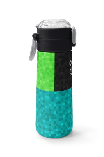 Coral High Kids High Craft Desenli Pipetli ve Direkt İçim Çelik Termos 500 ml 38116 - 2