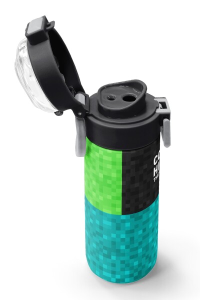 Coral High Kids High Craft Desenli Pipetli ve Direkt İçim Çelik Termos 500 ml 38116 - 6