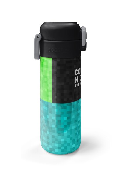 Coral High Kids High Craft Desenli Pipetli ve Direkt İçim Çelik Termos 500 ml 38116 - 5